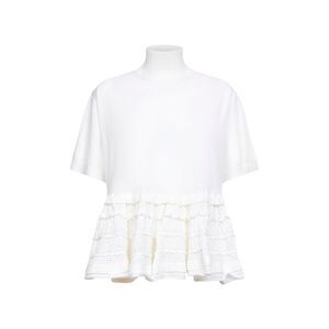 Alaïa Women White Virgin Wool Knit Crinoline Top